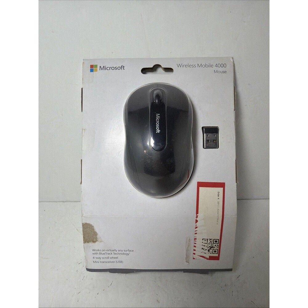 Microsoft Wireless BlueTrack Mobile Mouse 4000 NEW SEALED Black Model 1383
